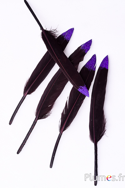 Oie Lame paillettes violettes - 10-15 cm - café